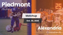 Matchup: Piedmont  vs. Alexandria  2020
