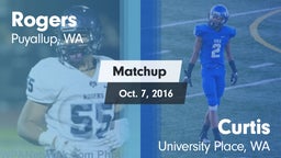 Matchup: Rogers  vs. Curtis  2016