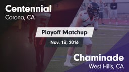 Matchup: Centennial High vs. Chaminade  2016