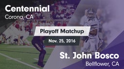 Matchup: Centennial High vs. St. John Bosco  2016