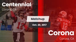 Matchup: Centennial High vs. Corona  2017