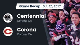 Recap: Centennial  vs. Corona  2017
