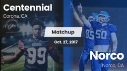 Matchup: Centennial High vs. Norco  2017