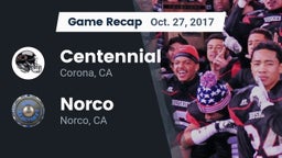 Recap: Centennial  vs. Norco  2017