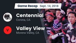 Recap: Centennial  vs. Valley View  2018
