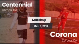 Matchup: Centennial High vs. Corona  2018