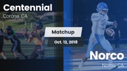Matchup: Centennial High vs. Norco  2018