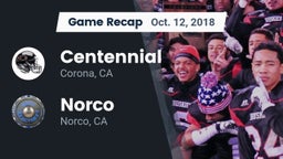 Recap: Centennial  vs. Norco  2018