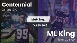 Matchup: Centennial High vs. ML King  2018