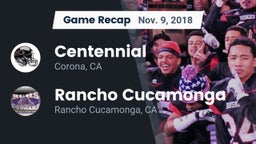 Recap: Centennial  vs. Rancho Cucamonga  2018
