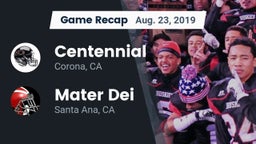 Recap: Centennial  vs. Mater Dei  2019