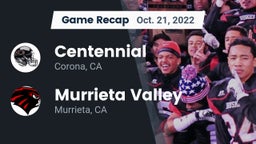 Recap: Centennial  vs. Murrieta Valley  2022