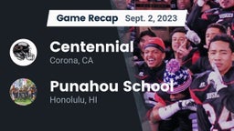 Recap: Centennial  vs. Punahou School 2023