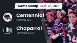 Recap: Centennial  vs. Chaparral  2023