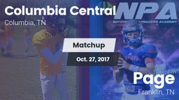 Matchup: Columbia Central vs. Page  2017