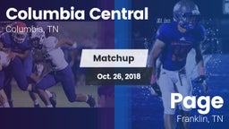 Matchup: Columbia Central vs. Page  2018