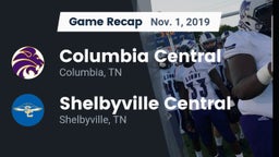 Recap: Columbia Central  vs. Shelbyville Central  2019