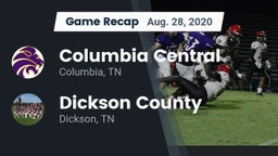 Recap: Columbia Central  vs. Dickson County  2020