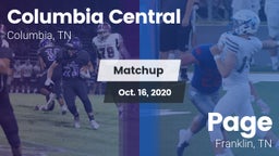 Matchup: Columbia Central vs. Page  2020