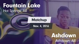 Matchup: Fountain Lake vs. Ashdown  2016