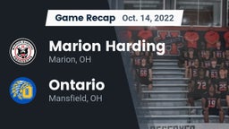 Recap: Marion Harding  vs. Ontario  2022