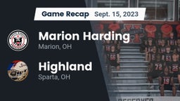 Recap: Marion Harding  vs. Highland  2023