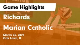 Richards  vs Marian Catholic Game Highlights - March 26, 2022