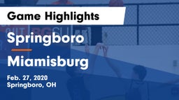 Springboro  vs Miamisburg  Game Highlights - Feb. 27, 2020