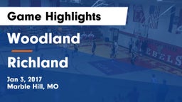 Woodland  vs Richland Game Highlights - Jan 3, 2017