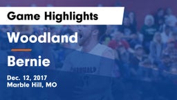 Woodland  vs Bernie Game Highlights - Dec. 12, 2017