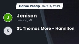 Recap: Jenison   vs. St. Thomas More - Hamilton 2019