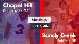 Matchup: Chapel Hill High vs. Sandy Creek  2016