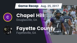 Recap: Chapel Hill  vs. Fayette County  2017