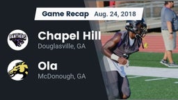 Recap: Chapel Hill  vs. Ola  2018