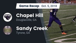 Recap: Chapel Hill  vs. Sandy Creek  2018