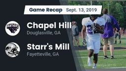 Recap: Chapel Hill  vs. Starr's Mill  2019