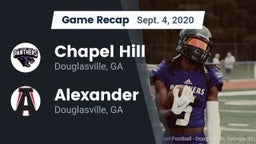 Recap: Chapel Hill  vs. Alexander  2020