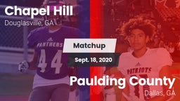 Matchup: Chapel Hill High vs. Paulding County  2020