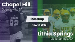 Matchup: Chapel Hill High vs. Lithia Springs  2020
