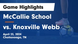 McCallie School vs vs. Knoxville Webb Game Highlights - April 23, 2024