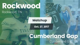 Matchup: Rockwood  vs. Cumberland Gap  2017