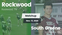 Matchup: Rockwood  vs. South Greene  2020