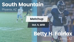 Matchup: South Mountain High vs. Betty H. Fairfax 2018