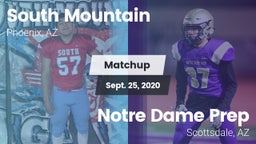 Matchup: South Mountain High vs. Notre Dame Prep  2020