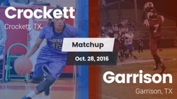 Matchup: Crockett  vs. Garrison  2016