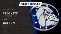 Recap: Crockett  vs. Clifton  2016