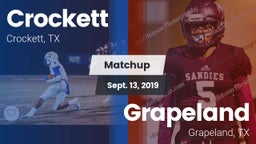 Matchup: Crockett  vs. Grapeland  2019