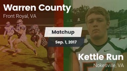 Matchup: Warren County High vs. Kettle Run  2017