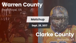Matchup: Warren County High vs. Clarke County  2017