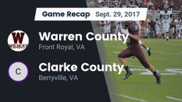 Recap: Warren County  vs. Clarke County  2017